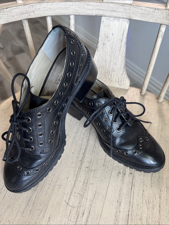Michael Kors Shoes - Michael Kors Edison Leather Lace-Up Brogues Oxfords